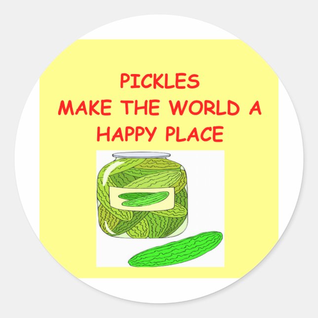 Sticker Rond pickles (Devant)
