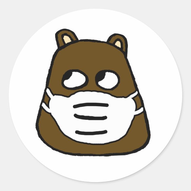 Sticker Rond Pièce de fond dans le masque facial (Devant)