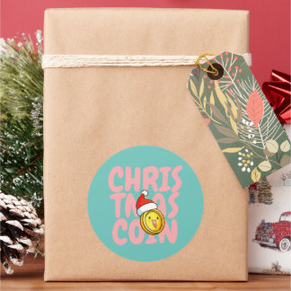 Sticker Rond Pièce de Noël personnalisable