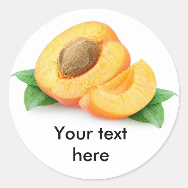 Sticker Rond Pièces d'abricot (Devant)