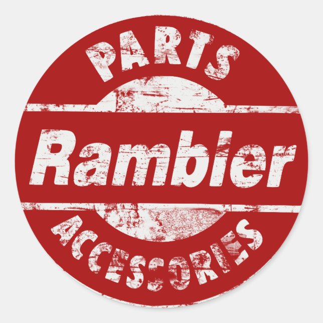 STICKER ROND PIÈCES DE RAMBLER DÉTRUIT (Devant)