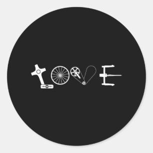 Sticker Rond Pièces de vélo Aimer Vélos de vélo