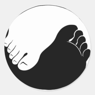 Sticker Rond Pieds de Yin Yang