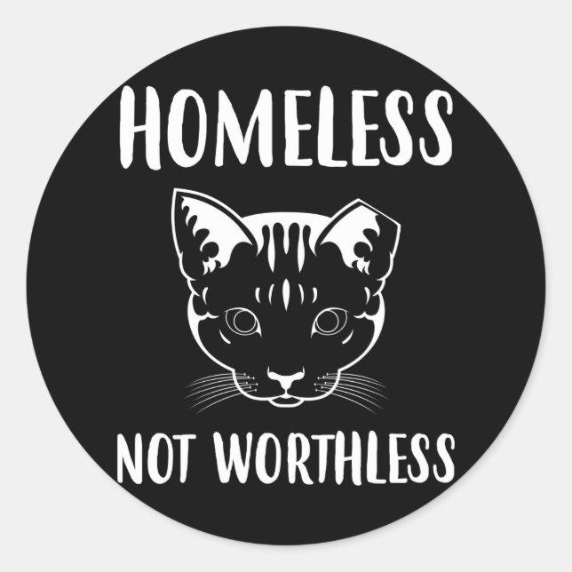 Sticker Rond Piège TNR sans abri Neuf Libération Feral Cat (Devant)