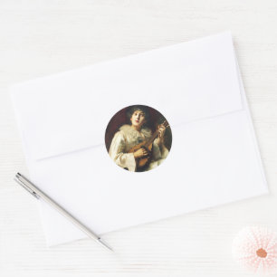 Sticker Rond Pierette Jouer la Lute par Paul De La Boulaye