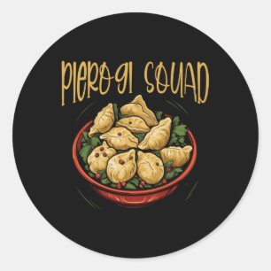 Sticker Rond Pierogi Maker Polonais Pierogies Pologne Pierogi C