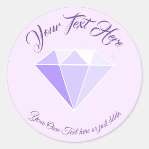 Sticker Rond Pierre de diamant. Bijouterie. 60 Anniversaire du