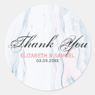 Sticker Rond Pierre de marbre pastel - Merci