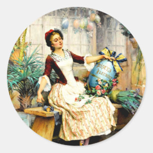Sticker Rond Pierre Outin - L'Oeuf De Pâques,