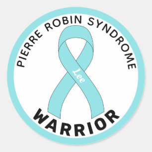 Sticker Rond Pierre Robin Syndrome Guerrier Ruban Blanc