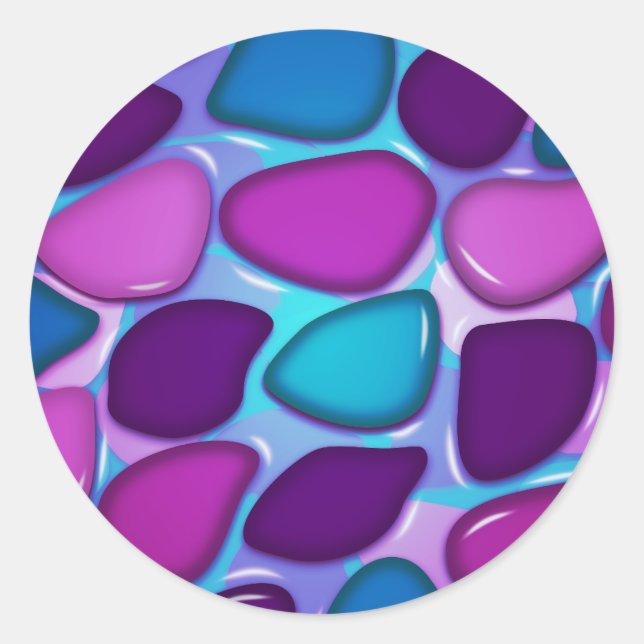 Sticker Rond Pierres fluviales (Devant)