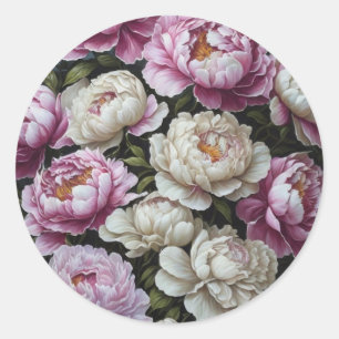 Sticker Rond Pies roses