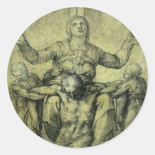 Sticker Rond Pieta de Michel-Ange pour Vittoria Colonna