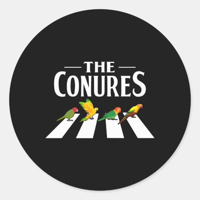 Sticker Rond Piéton Sun Conure Parrot Pour Propriétaire D'Un Co (Devant)