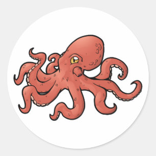 Sticker Rond Pieuvre géante du Pacifique