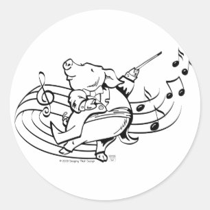 Sticker Rond Pig Maestro