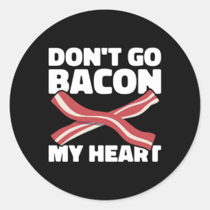 Sticker Rond Pig Roast Byrbecue Ne pas aller Bycon Mon Coeur Bb