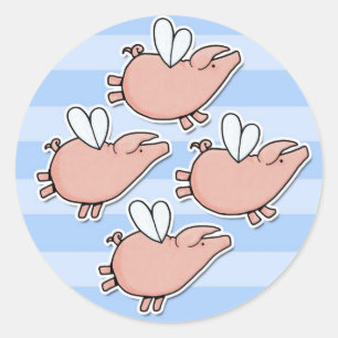 Sticker Rond piges volantes