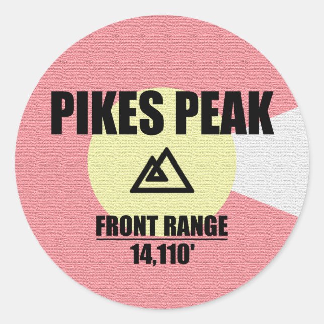 Sticker Rond Pikes Peak (Devant)