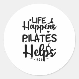 Sticker Rond Pilates Sport Entraînement Yoga idées cadeaux