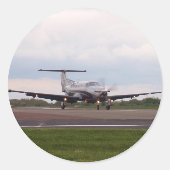 Sticker Rond Pilatus PC 12 (Devant)