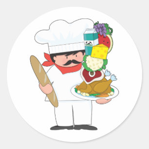 Sticker Rond Pile de chef