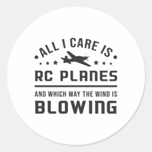 Sticker Rond Pilote d'aéronef de plan RC Tout ce dont je m'occu