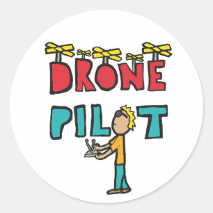Sticker Rond Pilote de drone RC