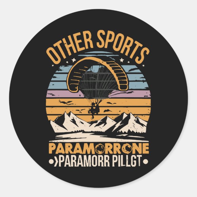 Sticker Rond Pilote de paramoteur Paramoteur (Devant)