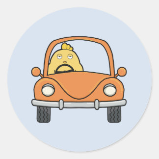 Sticker Rond Pilote ennuyé