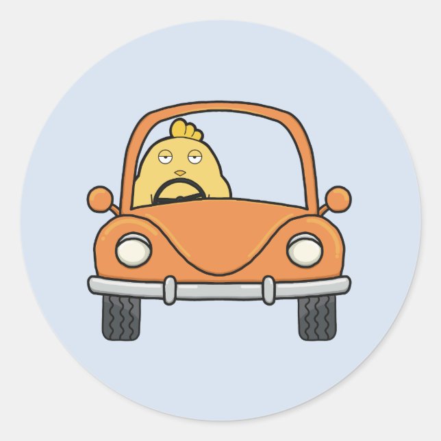 Sticker Rond Pilote ennuyé (Devant)