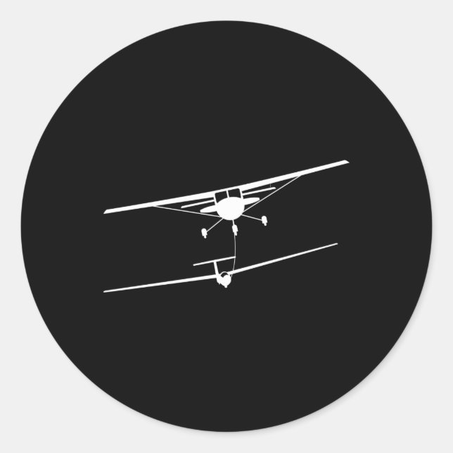 Sticker Rond Pilote Tourné (Devant)