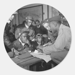 Sticker Rond Pilotes du 332e groupe de chasseurs Tuskegee