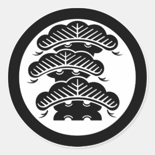 Sticker Rond Pin à trois étages avec arashi L en cercle