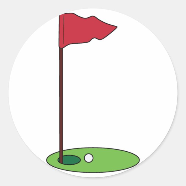 Sticker Rond Pin de golf (Devant)