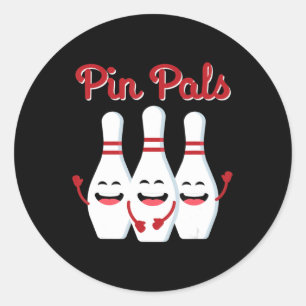 Sticker Rond Pin Pals Cute Bowling Pour Hommes Femmes Et Enfant