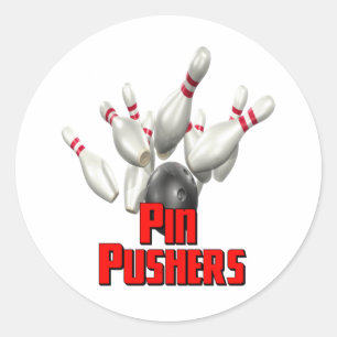 Sticker Rond Pin Pushers Bowling