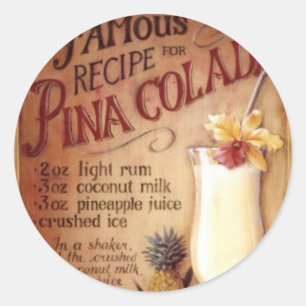 Sticker Rond pina colada