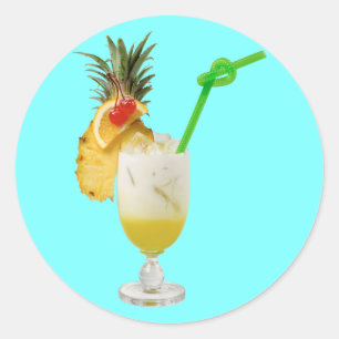 Sticker Rond Pina Colada