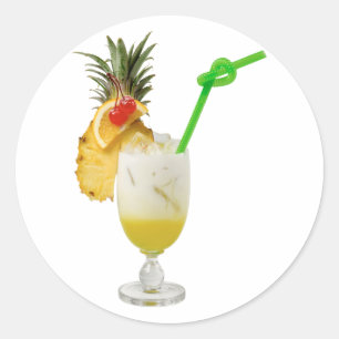 Sticker Rond Pina Colada
