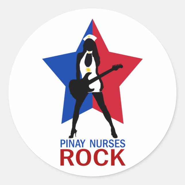 Sticker Rond Pinay Nurses Rock (Devant)