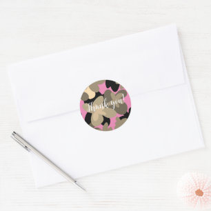 Sticker Rond Pincé floral
