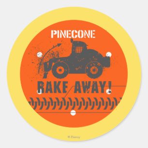 Sticker Rond Pinecone Rake Away !