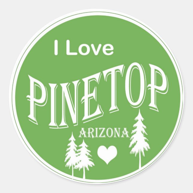 Sticker Rond Pinetop Arizona (Devant)