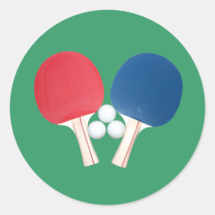Sticker Rond Ping Pong Paddles et Balls