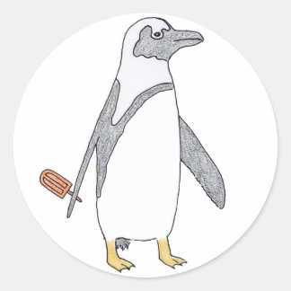 Sticker Rond pingouin