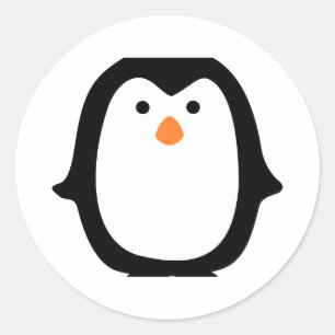 Sticker Rond Pingouin
