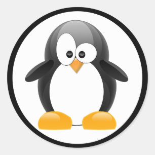 Sticker Rond Pingouin