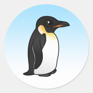 Sticker Rond Pingouin mou