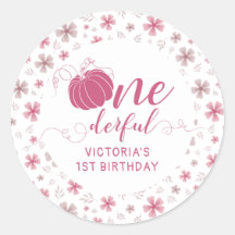 PINK BOW & ARCH FALL PUMPKIN FLOWERS BIRTHDAY